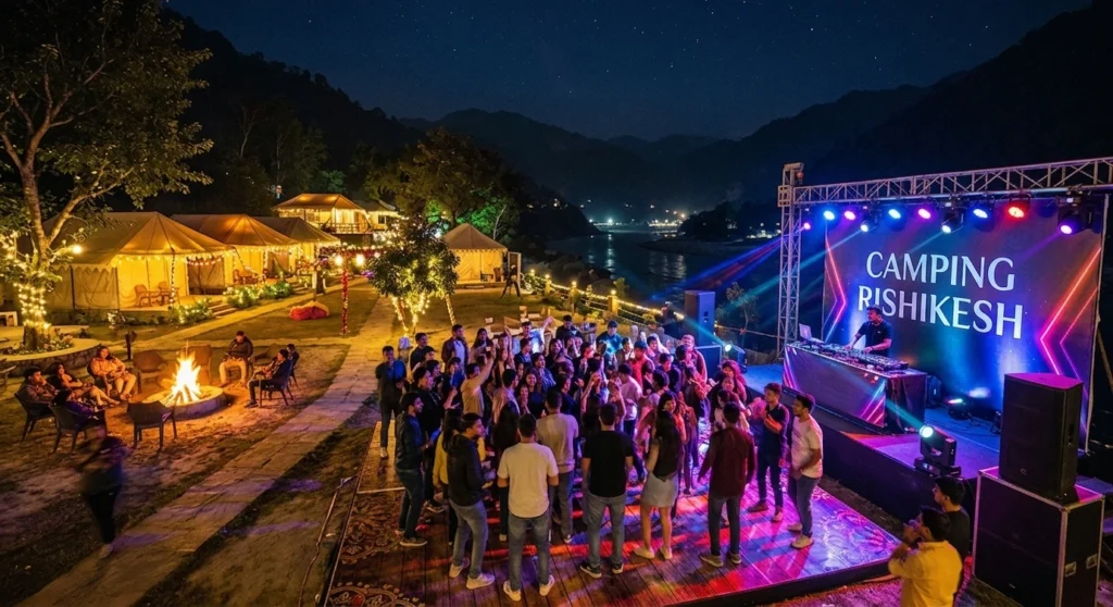 Premium Camp and DJ Night Package in Rishikesh